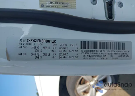 2014 Jeep Compass Latitude from USA, damaged, VIN 1C4NJDEB3ED898467